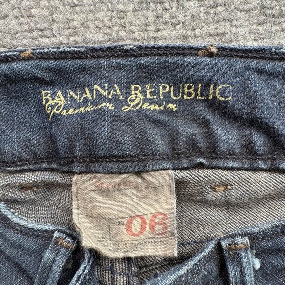 Banana Republic Jeans Womens 6‎ Blue Urban Boot Cut 32” inseam Low Rise Causal - Picture 4 of 14